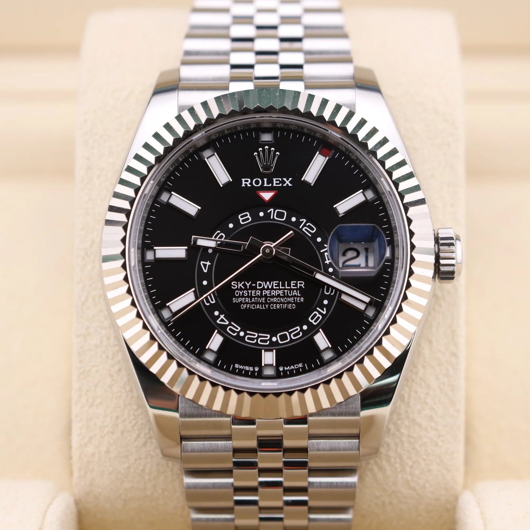 Rolex Sky-Dweller Black Dial on Jubilee 336934