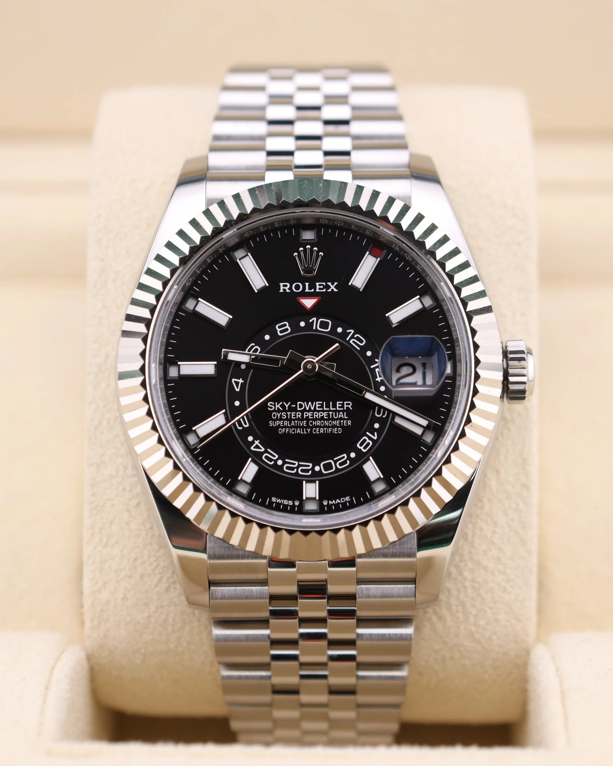 Rolex Sky-Dweller Black Dial on Jubilee 336934