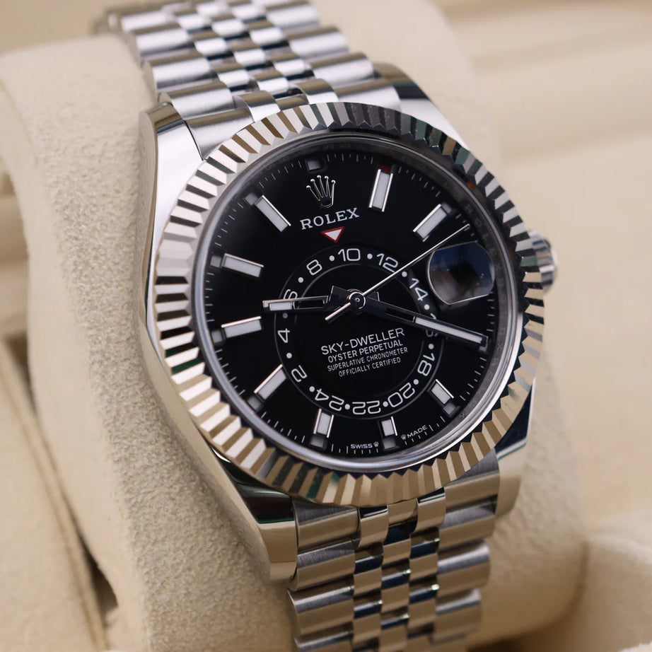 Rolex Sky-Dweller Black Dial on Jubilee 336934