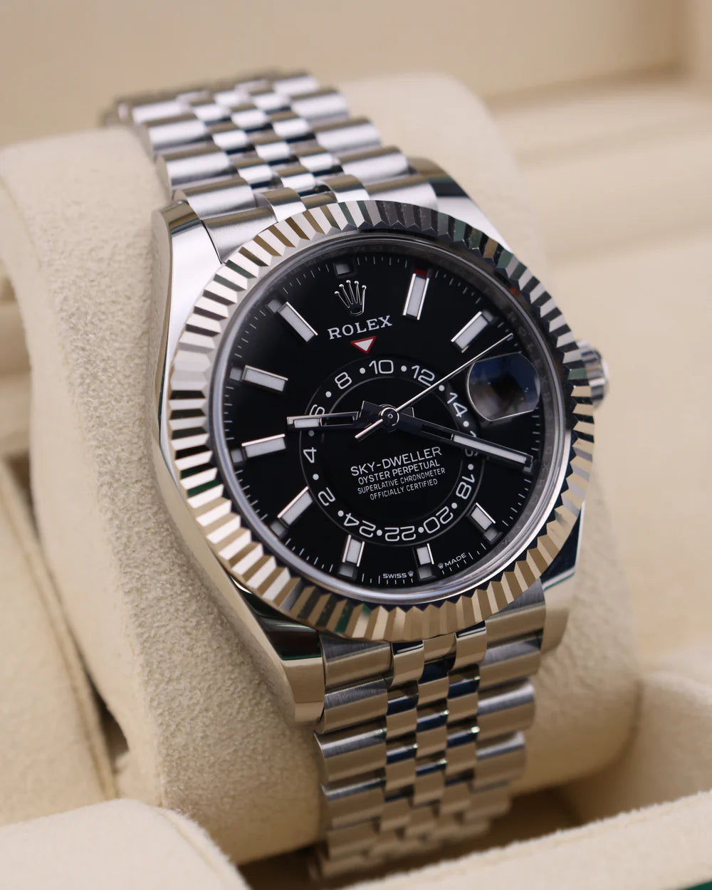Rolex Sky-Dweller Black Dial on Jubilee 336934