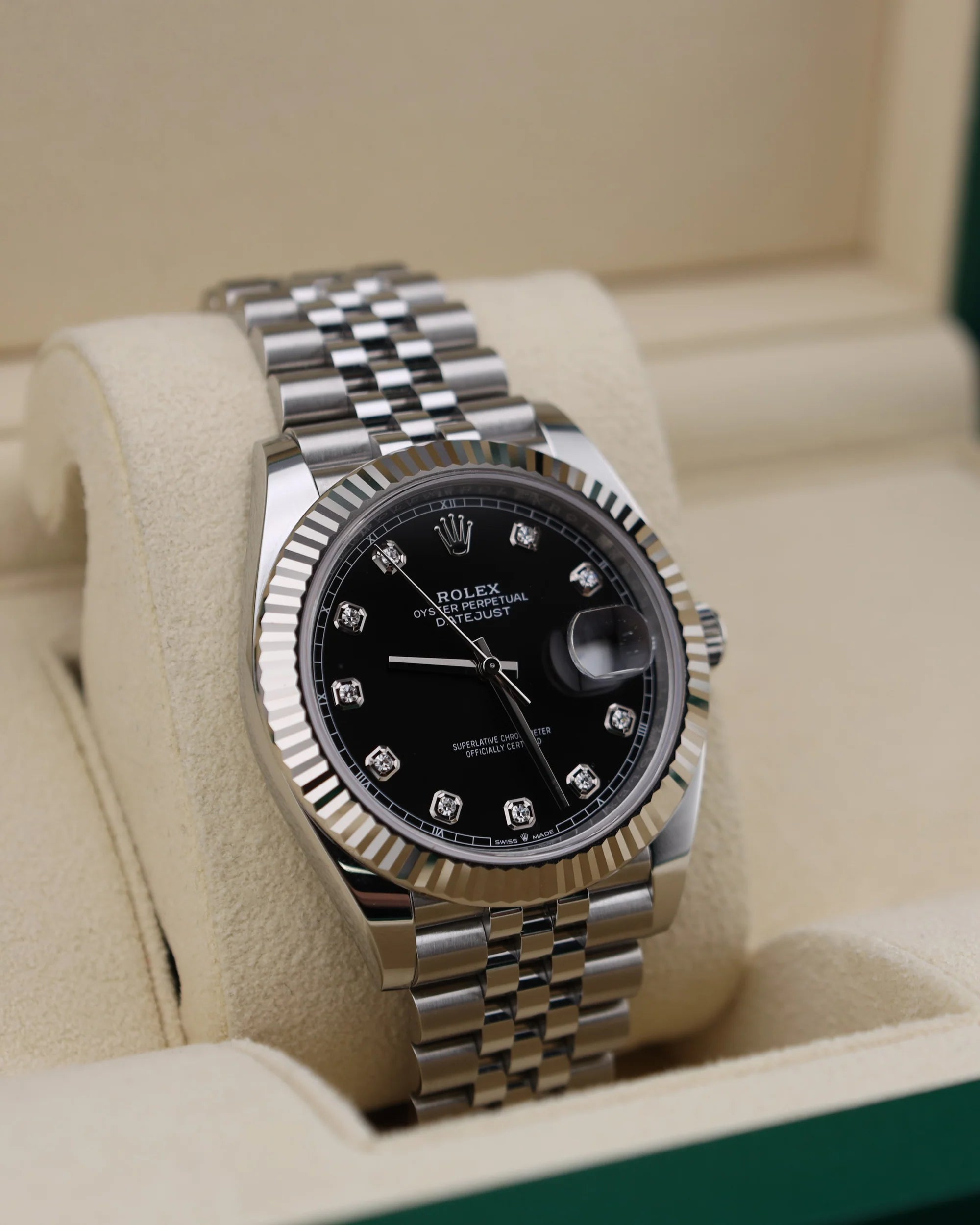 olex Datejust 41 Black Diamond Dial on Jubilee 126334