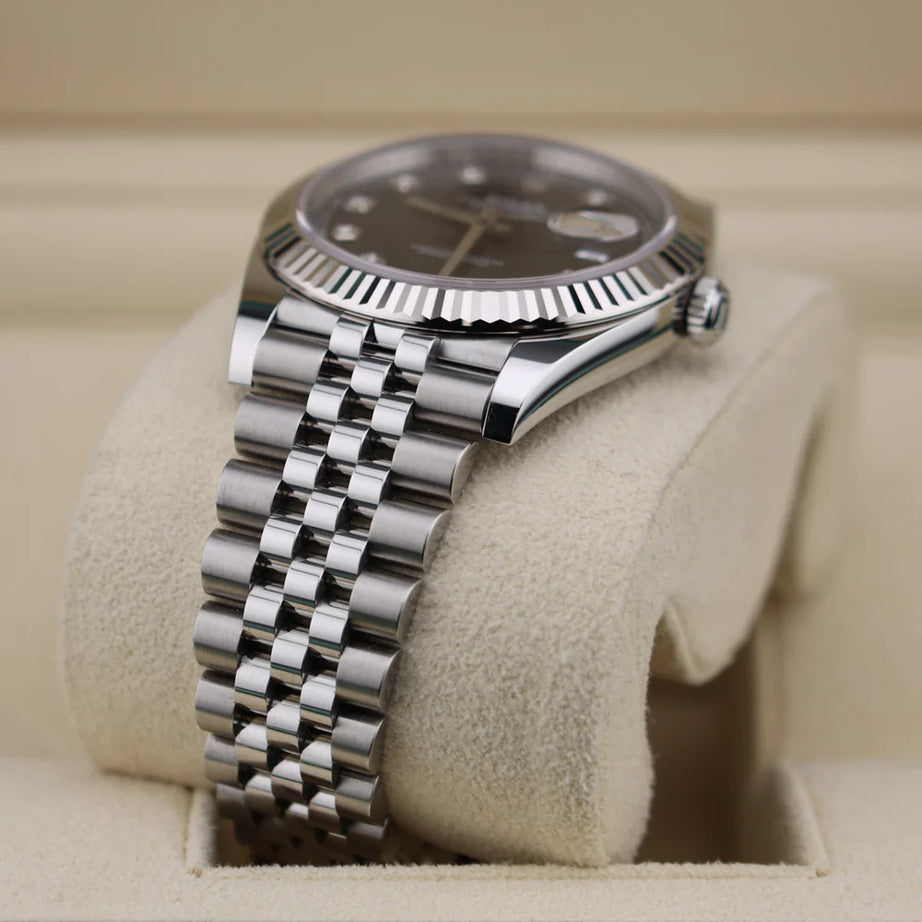 olex Datejust 41 Black Diamond Dial on Jubilee 126334