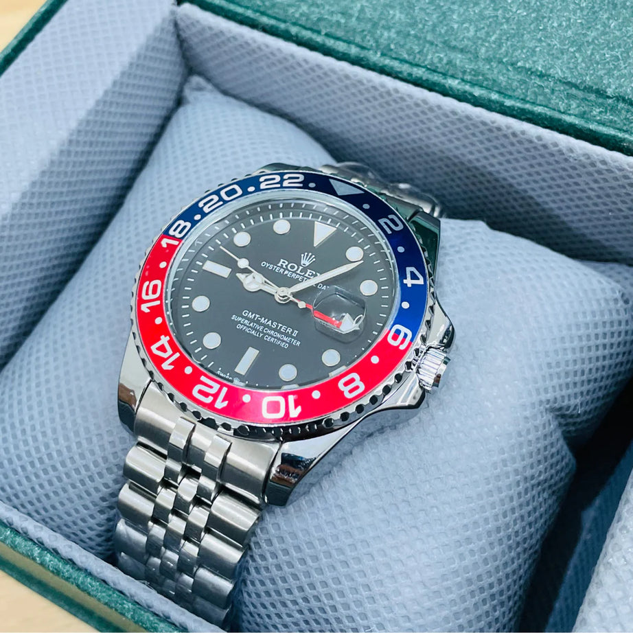 Rlx GMT Master - 40mm - Stainless Steel - Pepsi Jubilee